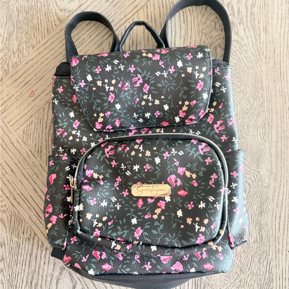 Jessica Simpson Floral Black Backpack